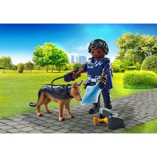 Playmobil Rendõr nyomozó kutyával 71162
