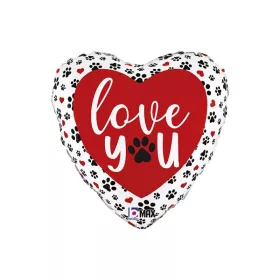 45 cm-es fólia lufi- szív alakú