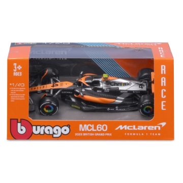   Bburago 1/43 F1 versenyautó - Mclaren MCL60 #4 (Lando Norris)