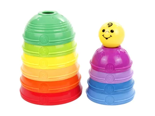 Fisher-Price 10 darabos színes csészepiramis
