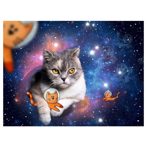 Puzzle 1500 db - Macskák az űrben