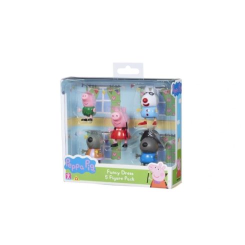 Peppa Malac - Peppa malac jelmezes figuraszett - 5 db-os