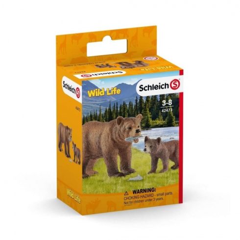 Schleich Grizzly medve anya kis boccsal - 42473