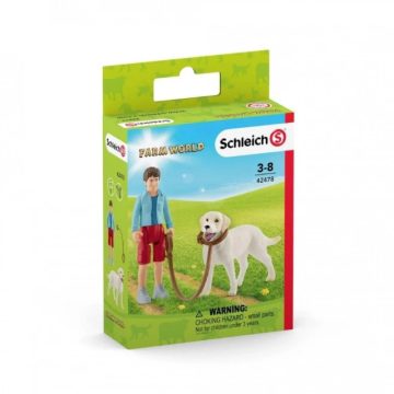 Schleich séta labrador retriverrel - 42478