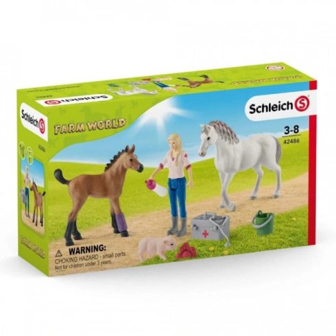 Schleich állatorvos látogatása kancánál és csikónál - 42486