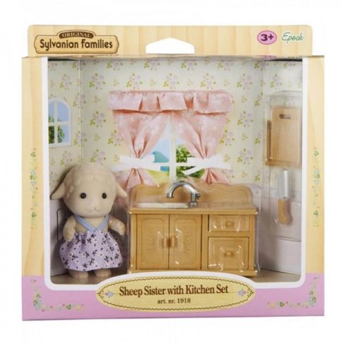 Sylvanian Families - Bárány nővér konyha szettel