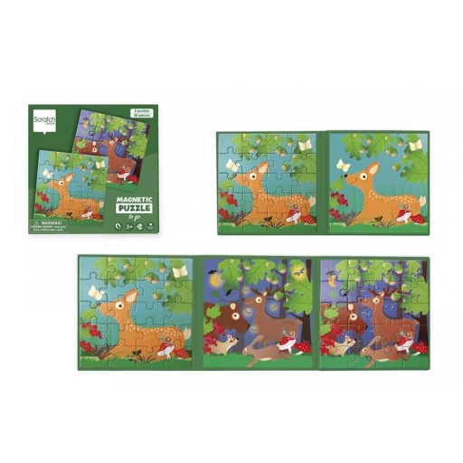 Mágneses Puzzle Könyv - Erdő