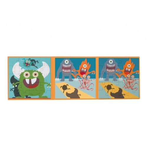 Mágneses puzzle könyv - Szörnyecskék