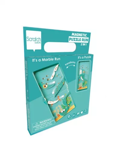 2 az 1-ben mágneses puzzle és golyófuttató játék - Bálnás
