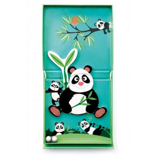 2 az 1-ben mágneses puzzle és golyófuttató játék - Pandás