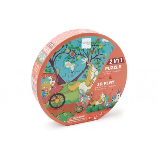 2 az 1-ben Puzzle és 3D Puzzle - Hercegnő