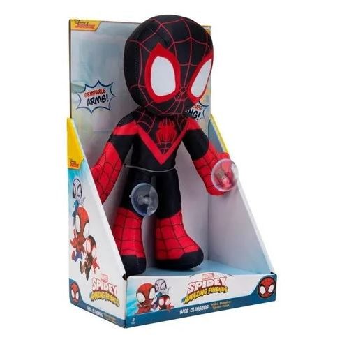 Spidey Miles Morales Pókember plüssfigura tapadókoronggal 23 cm