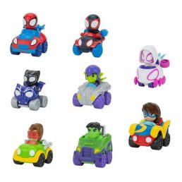   Disney Marvel Népszerű Pókember figura járművel 6 cm magas meglepetés járművet tartalmaz