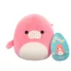 Squishmallows 13 cm - Morlai a korall színű lamantin fehér hassal