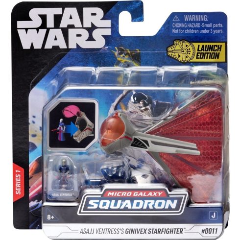 Star Wars - Csillagok háborúja Micro Galaxy Squadron 8 cm-es jármű figurával - Ginivex-osztályú vadászgép Ginivex-Class Starfighter + Asajj Ventress