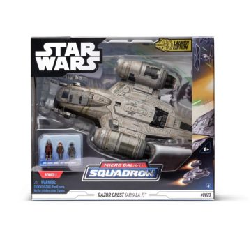   Star Wars - Csillagok háborúja Micro Galaxy Squadron 20 cm-es jármű figurával - Razor Crest Arvala-7 csatahajó