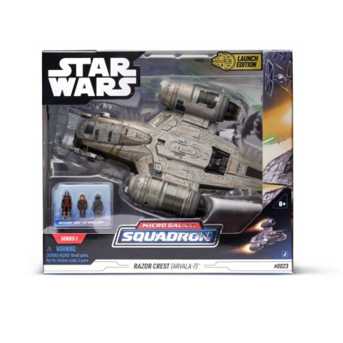 Star Wars - Csillagok háborúja Micro Galaxy Squadron 20 cm-es jármű figurával - Razor Crest Arvala-7 csatahajó