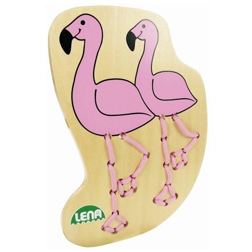 Lena Flamingó fa fűzős játék