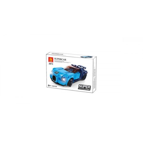 Wange 2873 - Lego-kompatibilis építőjáték - Supercar kék sportkocsi