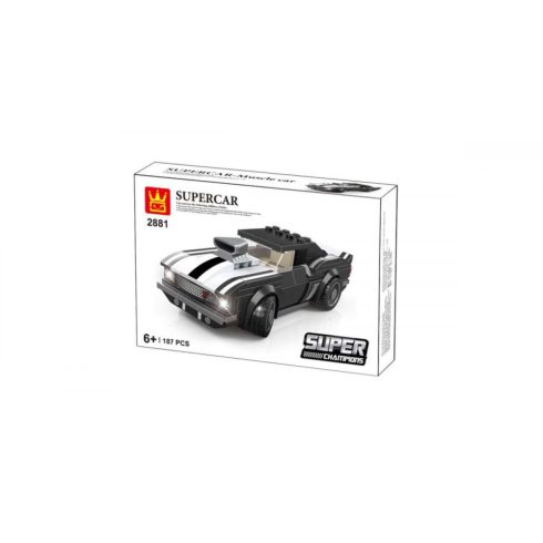 Wange 2881 - Lego-kompatibilis építőjáték - Supercar fekete sportkocsi