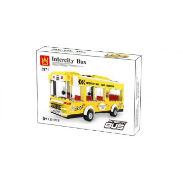   Wange 3971 - Lego-kompatibilis építőjáték - Intercity sárga busz
