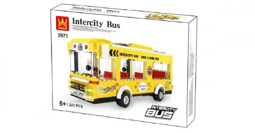 Wange 3971 - Lego-kompatibilis építőjáték - Intercity sárga busz