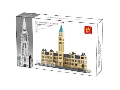 WANGE® 4221 - készségfejlesztő építőjáték - 608 db építőkocka - Kanadai Parlament – Ottawa