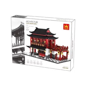   WANGE® 6312 - készségfejlesztő építőjáték - 1643 db építőkocka - Kínai ősi szálloda – Kína